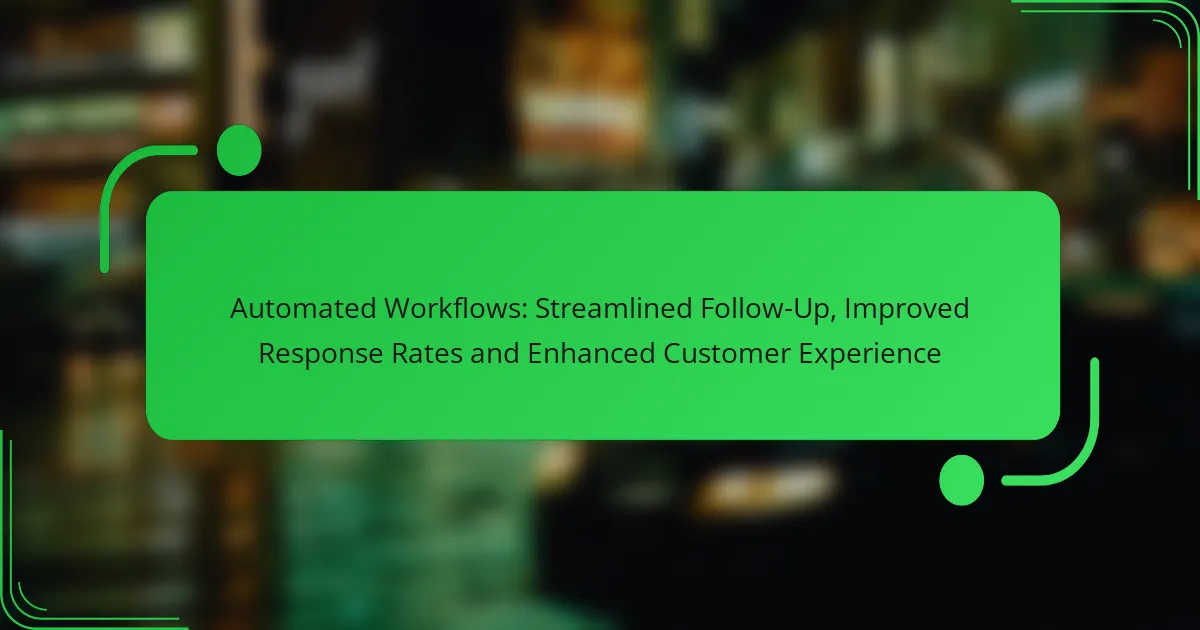 Automated Workflows: Streamlined Follow-Up, Improved Response Rates and Enhanced Customer Experience