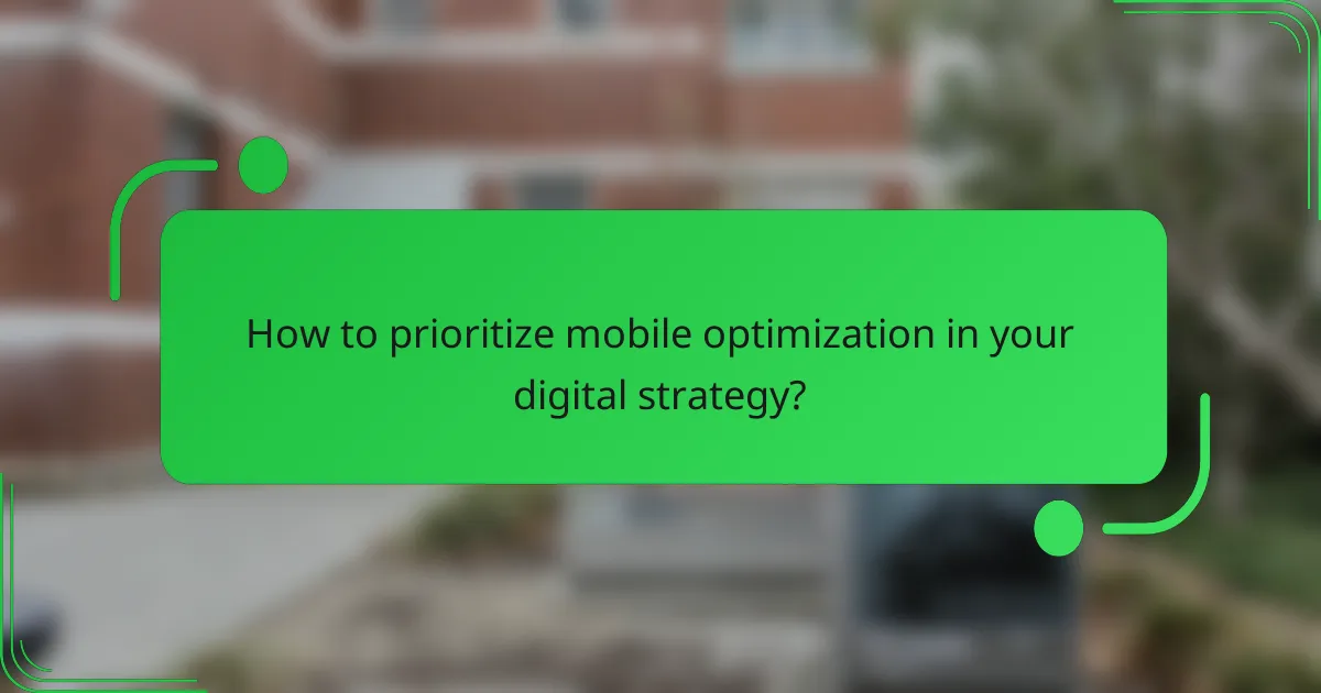 How to prioritize mobile optimization in your digital strategy?